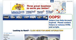 Desktop Screenshot of leisurefamilyrvcenters.dealerweb.myrvadvantage.com